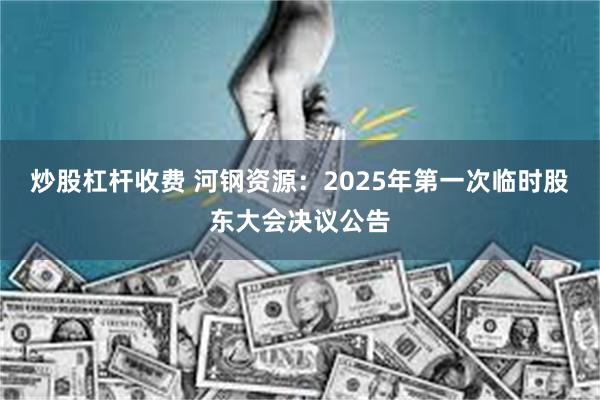 炒股杠杆收费 河钢资源：2025年第一次临时股东大会决议公告