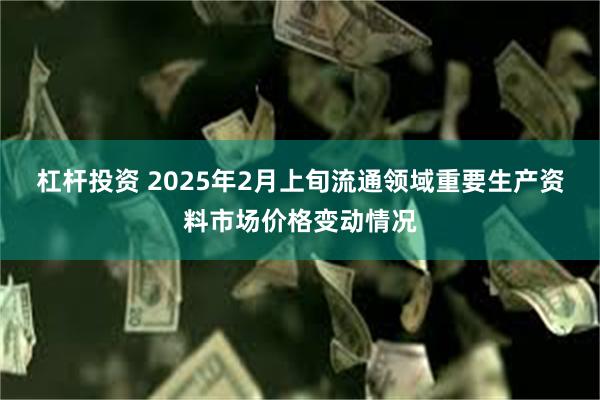 杠杆投资 2025年2月上旬流通领域重要生产资料市场价格变动情况