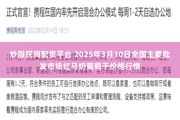 炒股民间配资平台 2025年3月10日全国主要批发市场红马奶葡萄干价格行情